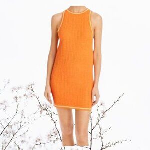 PQ Logan Swim Orange Metallic Textured Swim Coverup Dress XS/S NWT